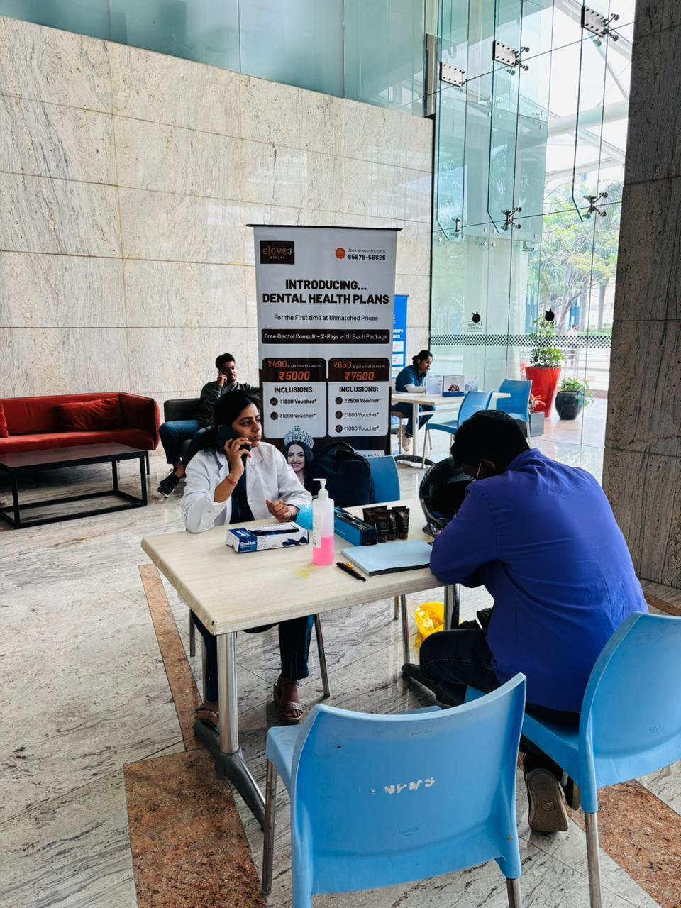 Free vision testing at an eye-care camp