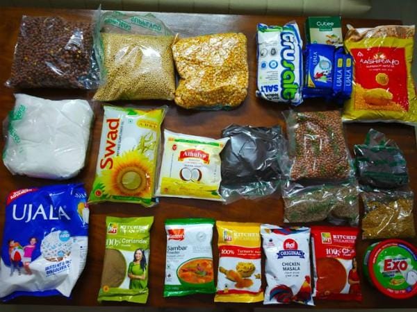 Every kit: grains, pulses, oil, spices and essentials